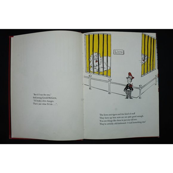 If I Ran the Zoo Dr. Seuss Random House 1950 Hardcover Book Large HC OOP Banned - Picture 7 of 13